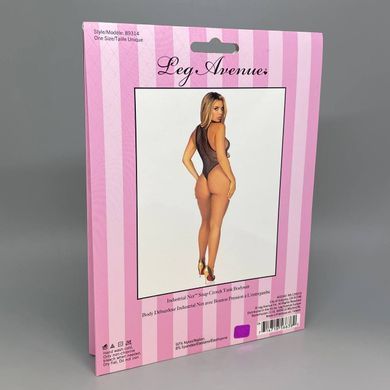 Еротичне боді в велику сітку Leg Avenue Net snap crotch tank bodysuit OS Black