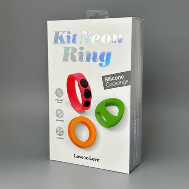 Набір ерекційних кілець Love To Love NEON RING KIT - фото