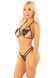 Комплект бра и трусики Leg Avenue Open Cup Bra and Pearl String One Size Black - фото товара