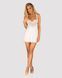 Сорочка та трусики Obsessive Amor Blanco underwire chemise & thong white S/M