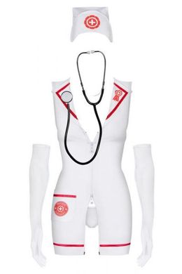 Медсестра платье + перчатки Obsessive emergency dress stetoskop S/M