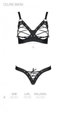 Комплект білизни Passion CELINE BIKINI black L/XL - фото