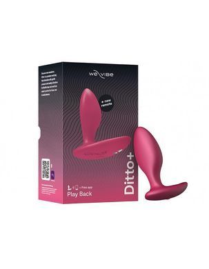 We-Vibe Ditto+ Cosmic Pink - анальный смарт-вибратор розовый 3,3 см - фото