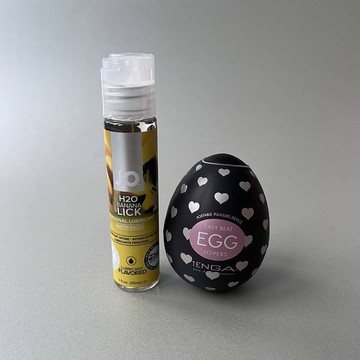 Набір яйце мастурбатор Tenga Egg Lovers + смачна змазка System JO кавун (30 мл)