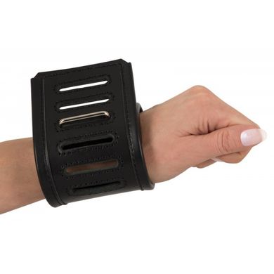 Чоловічі наручники ZADO Leather Wrist Restraints black S-L