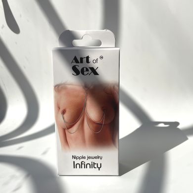Украшение для сосков с цепочкой Бесконечность Nipple Jewerlry Infinity - фото