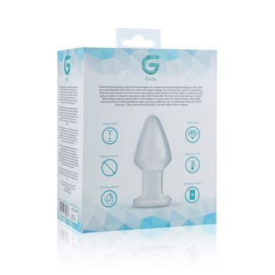 Стеклянная анальная пробка Gildo Glass Buttplug No. 25 (4,5 см) - фото