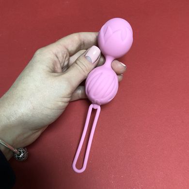 Вагинальные шарики Geisha Lastic Balls - L розовые - фото