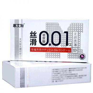 Набор ультратонких презервативов 0,01 мм Muaisi White  (10 шт) - фото