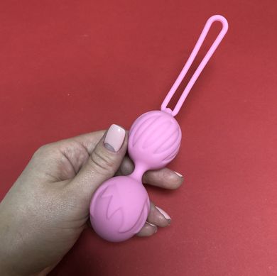 Вагинальные шарики Geisha Lastic Balls - L розовые - фото