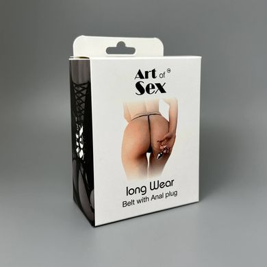 Анальна пробка з ланцюжком-поясом Art of Sex Long Wear M (3,4 см) - фото