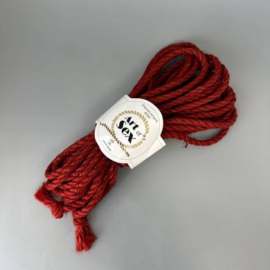 Джутова мотузка BDSM Art of Sex (8 м), 6 мм, червоний