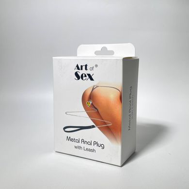 Анальна пробка Art of Sex size M з повідцем (3,4 см) - фото