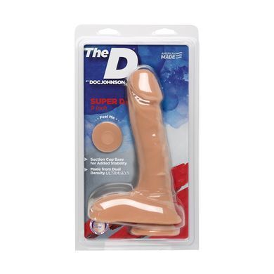Фалоімітатор на присосці Doc Johnson The D Super D 9 Inch With Balls (22,5 см) - фото