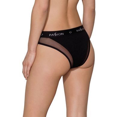 Трусики з прозорою вставкою Passion PS002 PANTIES black L