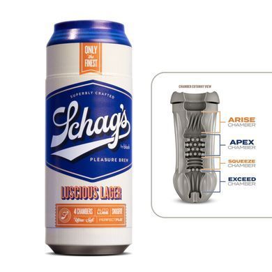 Мастурбатор з вакуумом Blush Schag&rsquo;s Luscious Lager Masturbator Frosted - фото