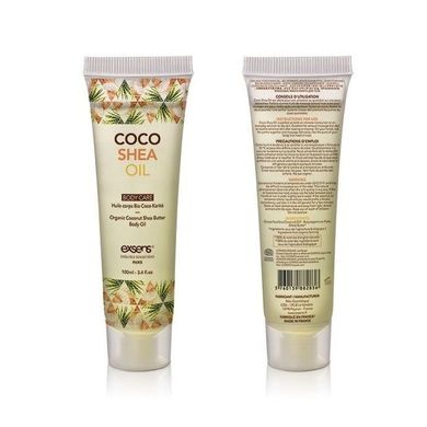 Органічне кокосове масло для тіла EXSENS Coco Shea (100 мл) (срок до 04.2025) - фото