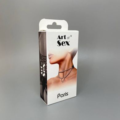 Чокер из натуральной кожи сердце Art of Sex Paris, Черный