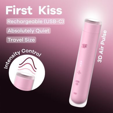 Satisfyer First Kiss вакуумний кліторальний стимулятор у формі помади - фото