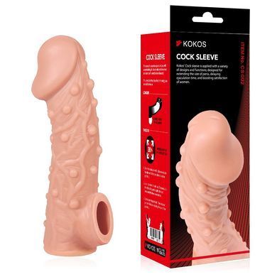 Насадка на член с отверстием для мошонки Kokos Cock Sleeve CS 002-M - фото