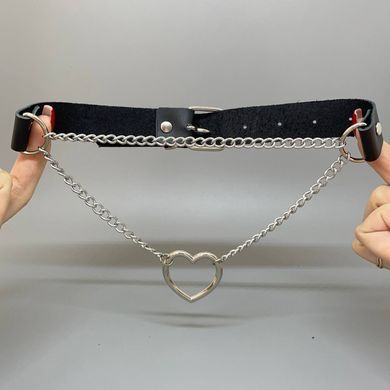 Чокер из натуральной кожи сердце Art of Sex Paris, Черный