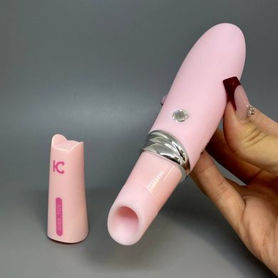 Вакуумний вібратор 2в1 KissToy Miss CC Pink - фото