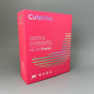 KisToy CuteVibe Franky - вакуумный вибратор-тюлень Pink - фото