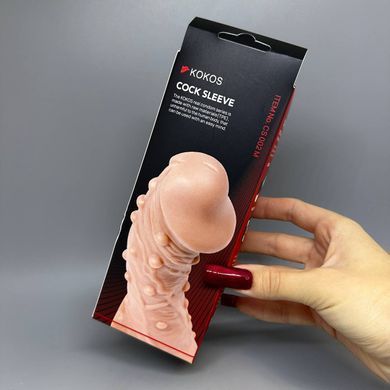 Насадка на член с отверстием для мошонки Kokos Cock Sleeve CS 002-M - фото