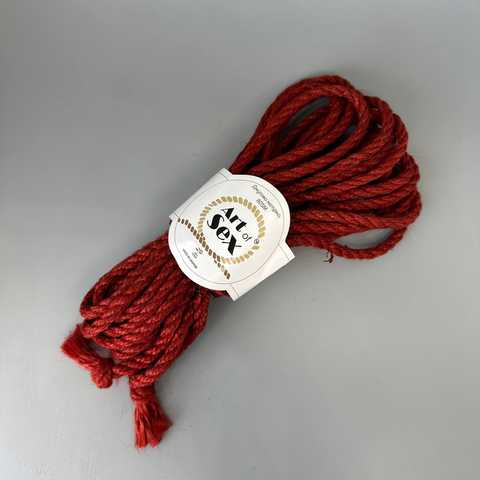 Джутовая веревка для BDSM красная, 8 м, 6 мм (SO5201-ru)