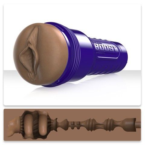 Мастурбатор вагіна Fleshlight Boost Bang Medium Dark Flesh - фото