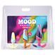 Набор анальных пробок Doc Johnson Mood Naughty 1 Kaleidoscope Trainer Set 3 шт (1,9 см; 2,5 см; 3,2 см) - фото товара