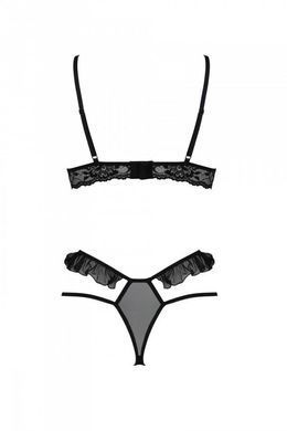 Комплект белья Passion Dolly set with open bra black S/M - фото