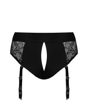 Мереживні труси для страпона з пажами Strap-On-Me DIVA HARNESS M - фото