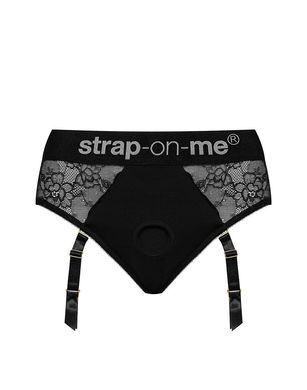 Мереживні труси для страпона з пажами Strap-On-Me DIVA HARNESS M - фото
