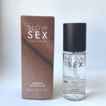 Їстівне зігріваюче масажне масло Bijoux Indiscrets SLOW SEX Warming massage oil (50 мл) - фото