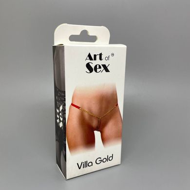 Сексуальні трусики з ланцюжком Villa Gold чорні, розмір XS-M