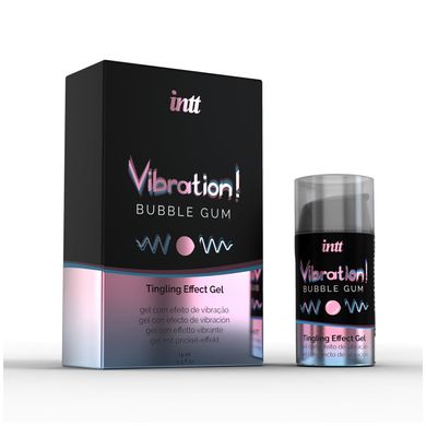 Intt Vibration Bubble Gum - рідкий вібратор (15 мл) - фото