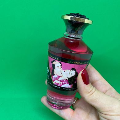Масло для орального сексу Shunga APHRODISIAC WARMING OIL зі смаком малини - 100 мл - фото