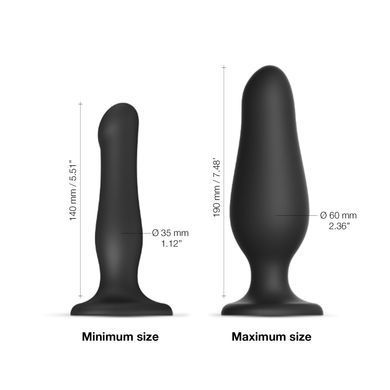 Надувний фалоімітатор Strap-On-Me INFLATABLE DILDO PLUG NOIR чорний - фото