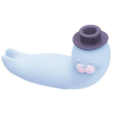 KisToy CuteVibe Franky - вакуумний вібратор-тюлень Blue - фото