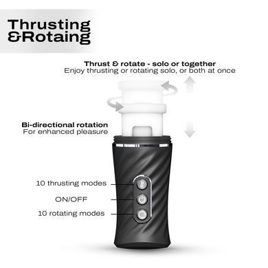 Автоматический мастурбатор-вагина с вращением Dorcel THRUST BLOW PRO - фото