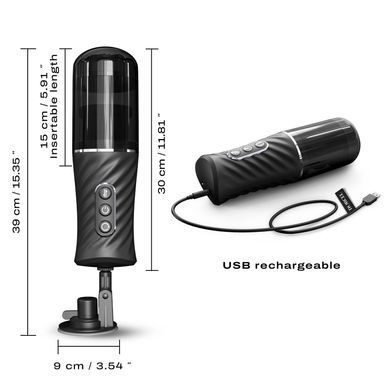 Автоматический мастурбатор-вагина с вращением Dorcel THRUST BLOW PRO - фото