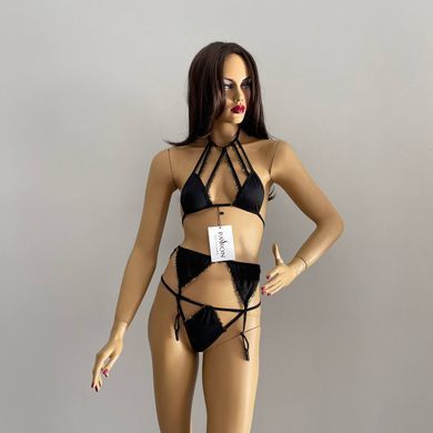 Комплект белья Passion KELLY SET black S/M - фото