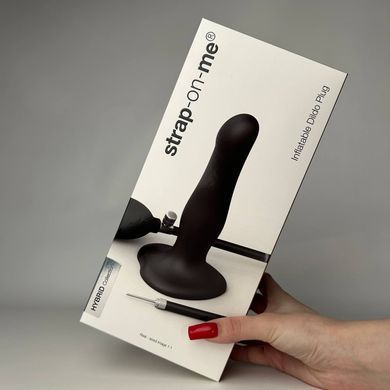 Надувний фалоімітатор Strap-On-Me INFLATABLE DILDO PLUG NOIR чорний - фото