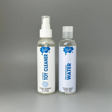 Набір: змазка Wet Pure (118 мл) + спрей дезінфектор Wet Toy Cleaner (118 мл)