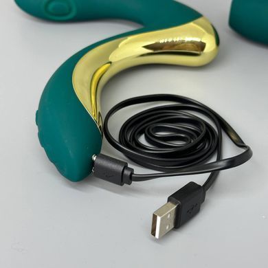 Вібратор для точки G з підігрівом Zalo Talis G-Spot PulseWave Vibrator Turquoise Green - фото