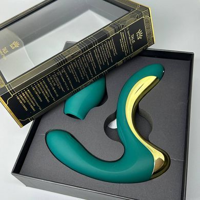 Вібратор для точки G з підігрівом Zalo Talis G-Spot PulseWave Vibrator Turquoise Green - фото
