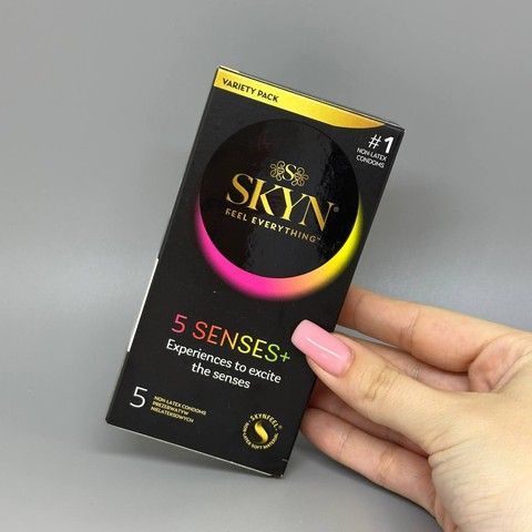 Набір безластексних презервативів SKYN 5 Senses (5 шт.) - фото