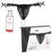 Набір трусики и лубрикант INTT BRAZILIAN PANTY BLACK (пом'ята упаковка)