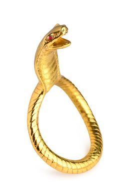 Эрекционное кольцо Master Series Cobra King Golden Cock Ring - фото